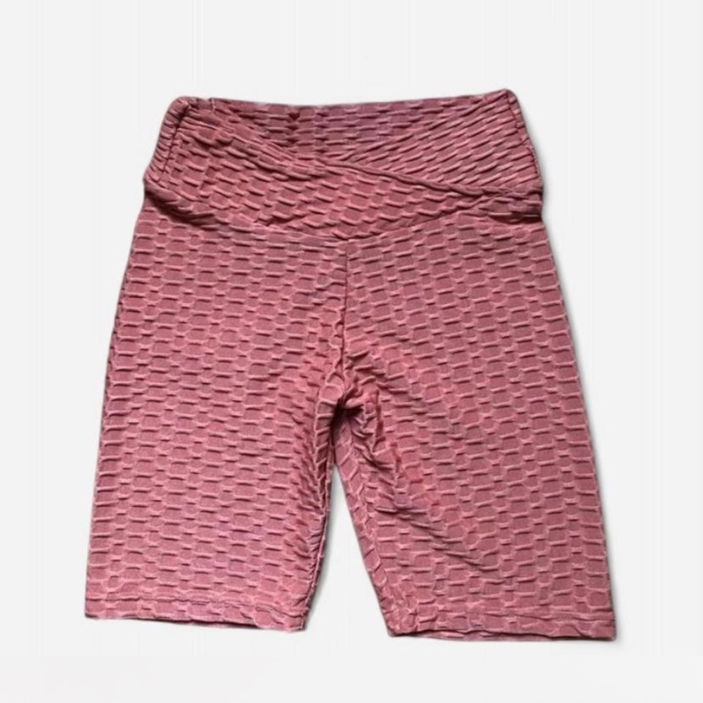Textured Scrunch Biker Shorts